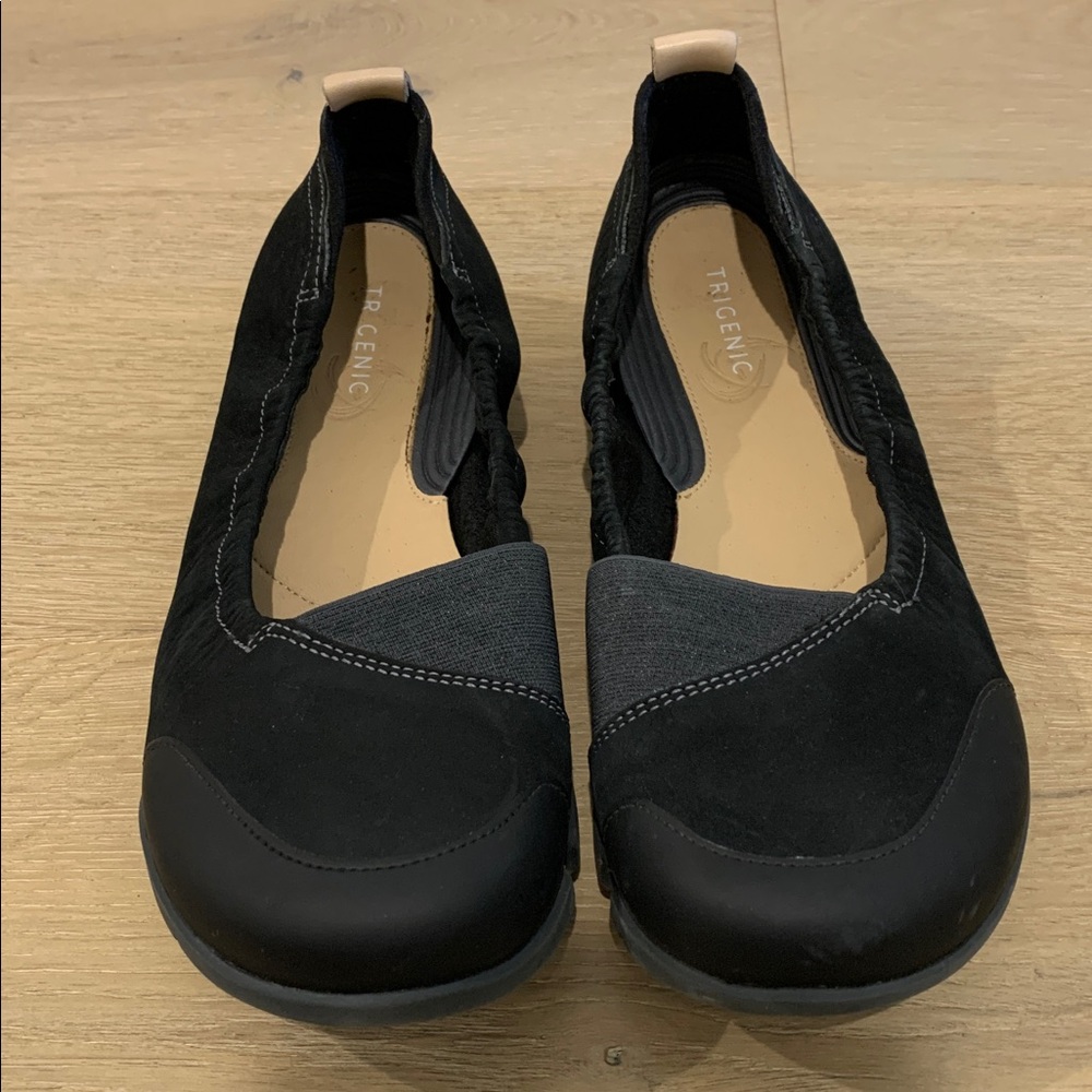 Black TRIGENIC Black Suede Slip-On Shoes